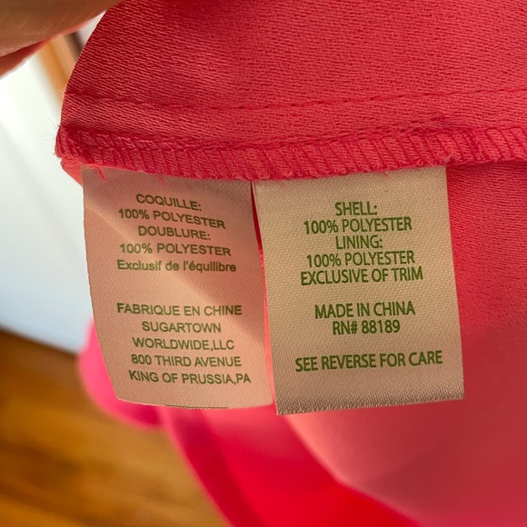 Lilly Pulitzer Pink Jumpsuit with Cream Lace Detail - Picture 5 of 7